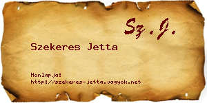 Szekeres Jetta névjegykártya
